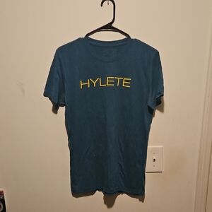 Hylete Teal Shirt with Vibrant Yellow Text